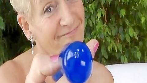 Blonde German Granny In Stockings Gets A Facial After A Hard Fuck